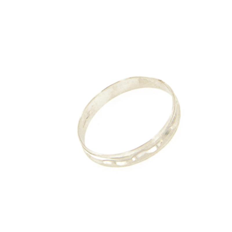 ANELLO ORO BIANCO 750/1000 FEDINA LAVORATA - MIS. 18 - 