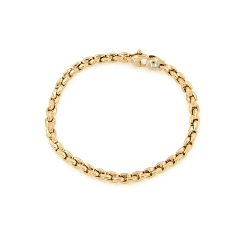 FOPE - BRACCIALE - ORO ROSA 750/1000 - MAGLIA TIPO FORZATINA - CM. 19.5 - FOPE