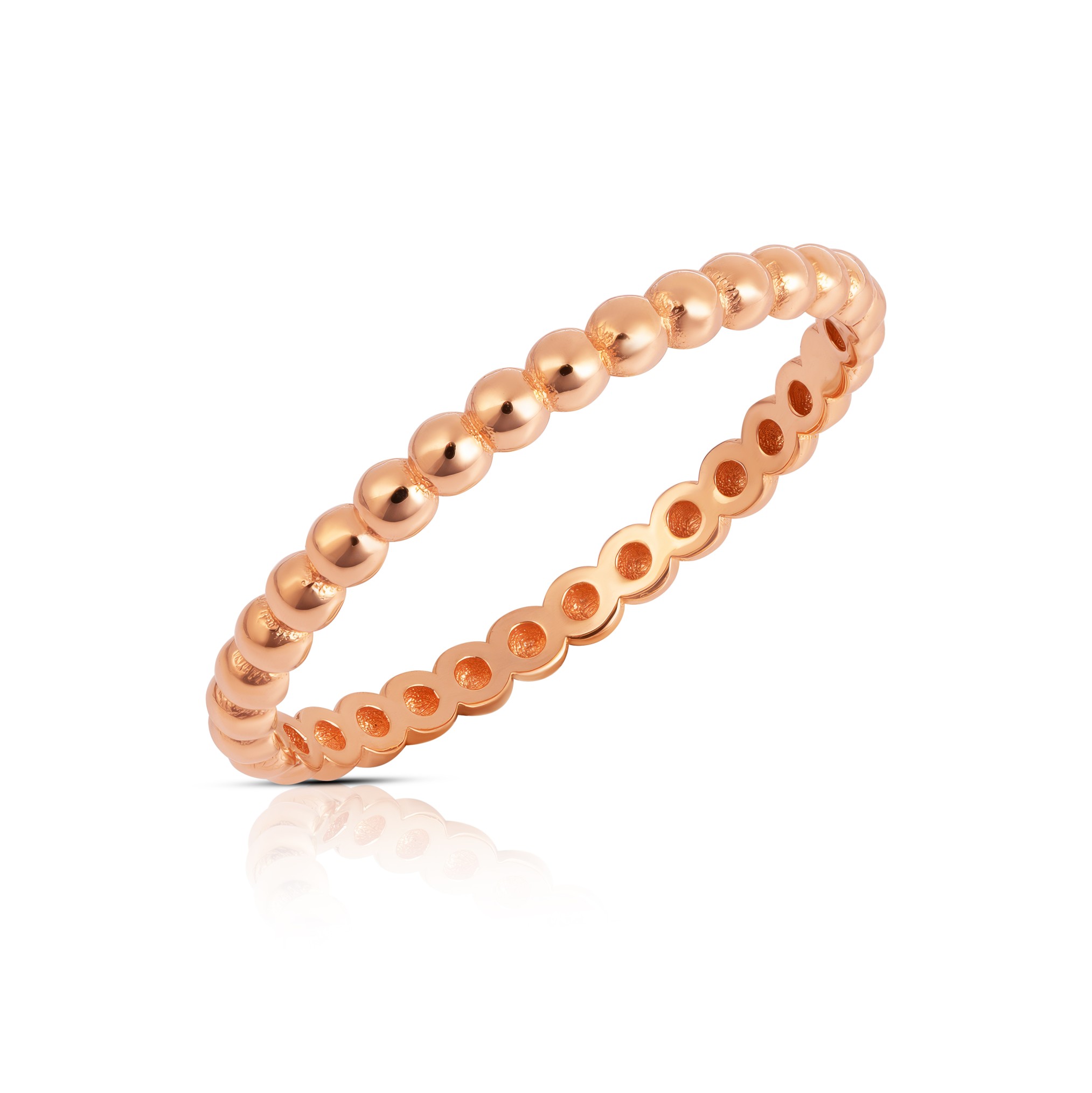POETICA - ANELLO ORO ROSA 750/1000 ETERNELLE DI PALLINE - MIS. 14 - LAURENZA GIOIELLI