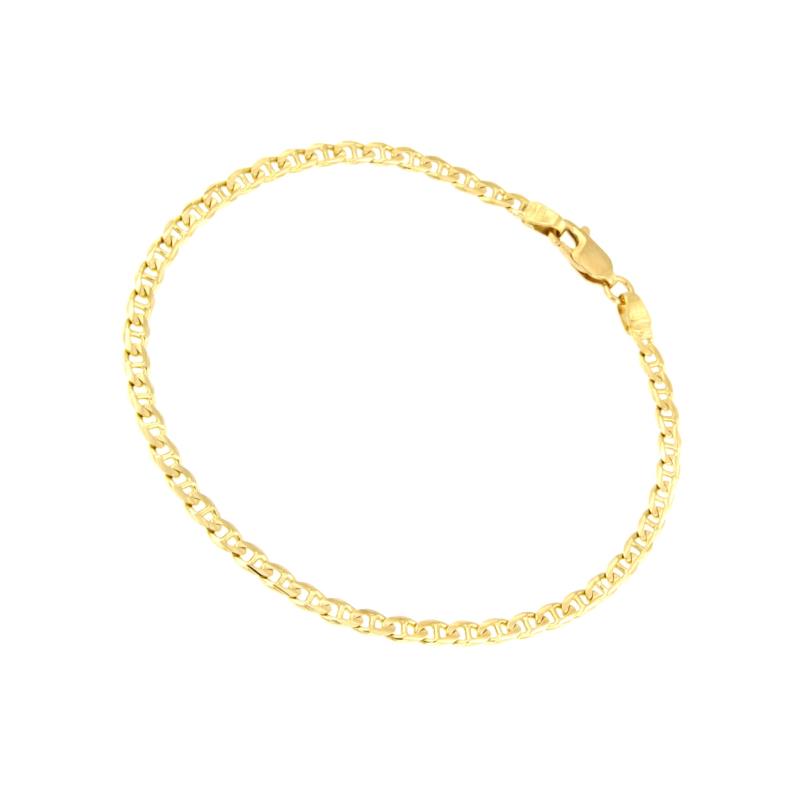 BRACCIALE ORO GIALLO 750/1000 MAGLIA GRUMETTA CON TRAVERSINO - CM. 18.5 - 