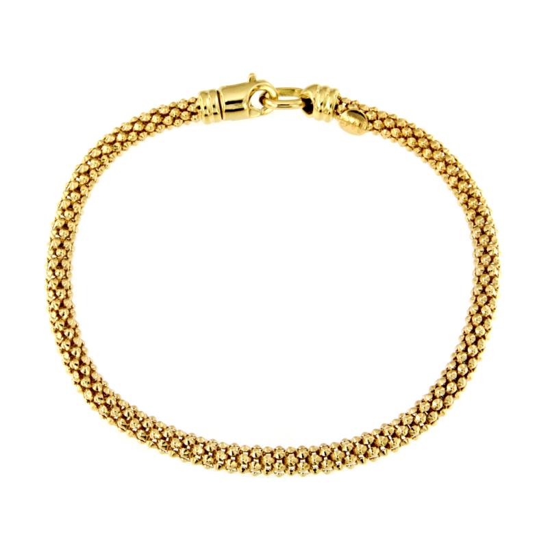 BRACCIALE ORO GIALLO 750/1000 MAGLIA TUBOLARE - CM 21.5 - 