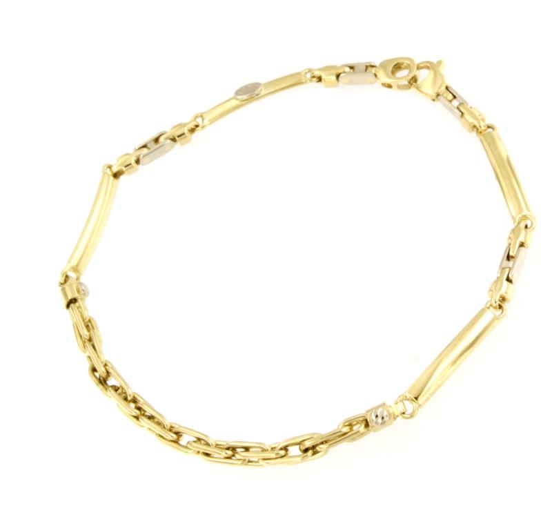 BRACCIALE ORO GIALLO 750/1000 MAGLIA A SEGMENTI - CM. 21 - 