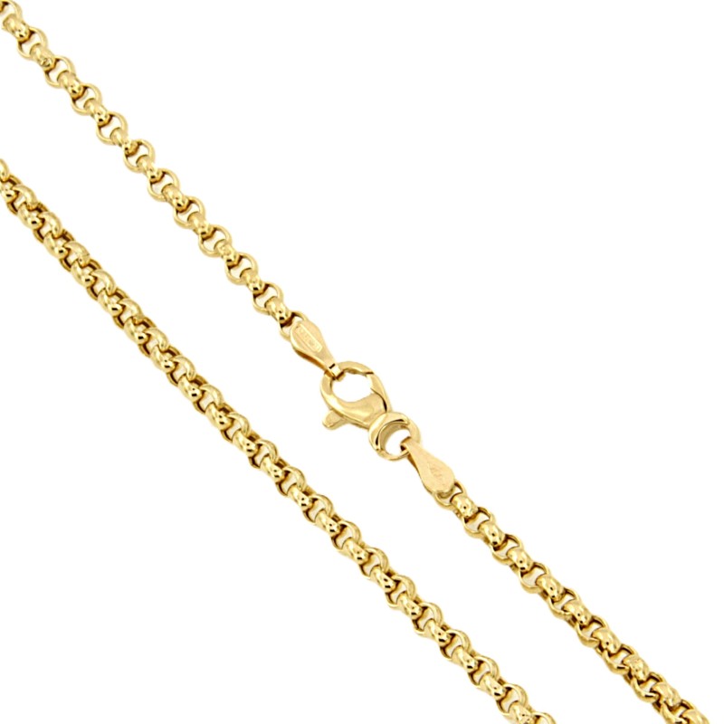 CATENINA ORO GIALLO 750/1000 MAGLIA ROL&Ograve; - CM. 45 - 