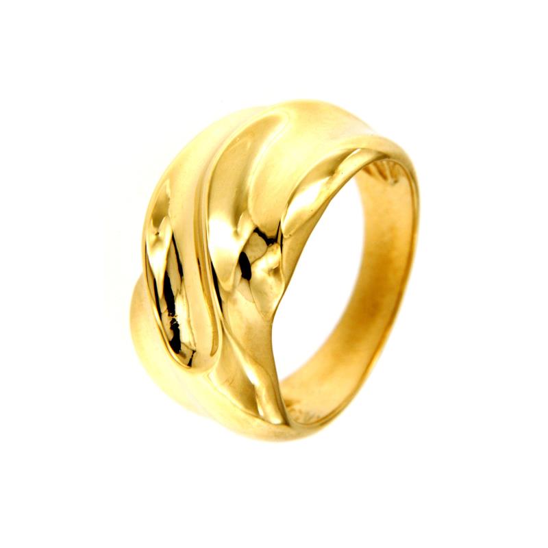 ANELLO ORO GIALLO 750/1000 FASCIA LAVORATA - MIS. 13 - 