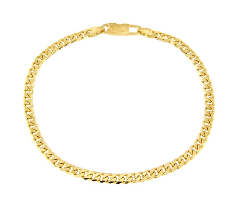 BRACCIALE ORO GIALLO 750/1000 MAGLIA GRUMETTA - CM. 20.5 - 