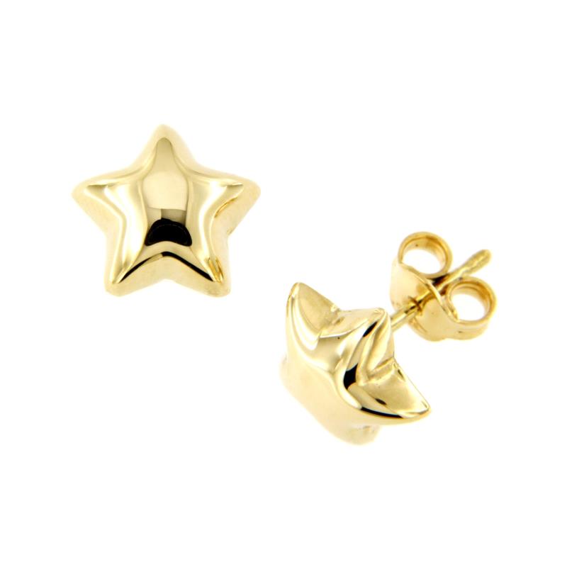COPPIA ORECCHINI ORO GIALLO 750/1000 STELLE - 