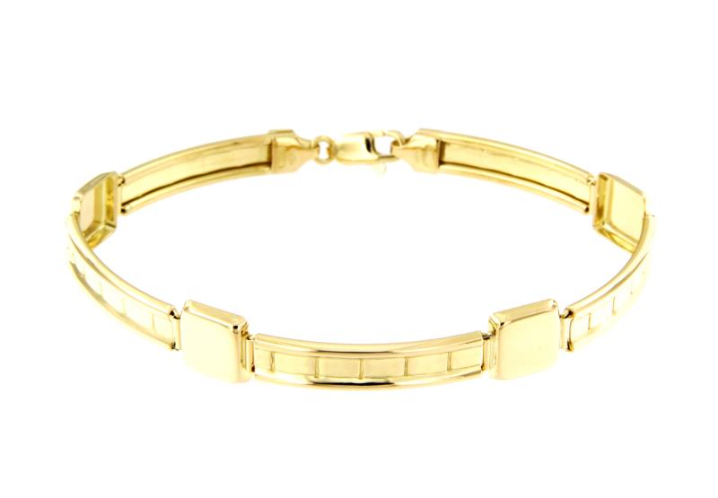 BRACCIALE ORO GIALLO 750/1000 A SEGMENTI - CM. 19.5 - 