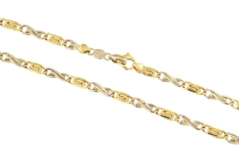 CATENA DUE ORI 750/1000 MAGLIA 1+1 - CM. 50.5 - 