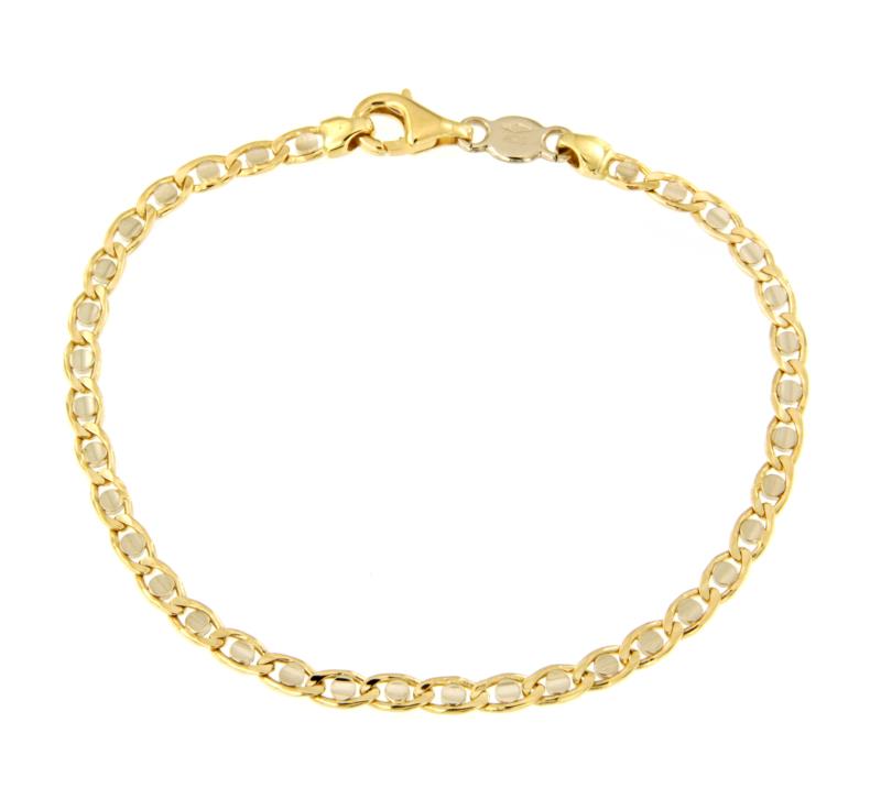 BRACCIALE DUE ORI 750/1000 MAGLIA VALENTINO - CM 19 - 