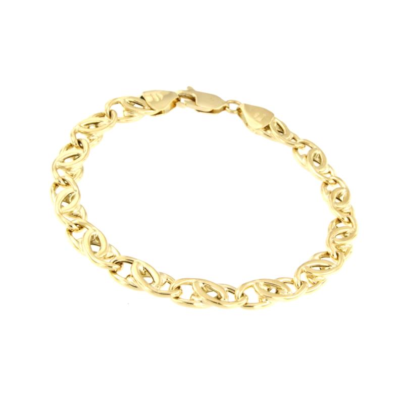 BRACCIALE ORO GIALLO 750/1000 MAGLIA GRUMETTA DOPPIA - CM. 20 - 