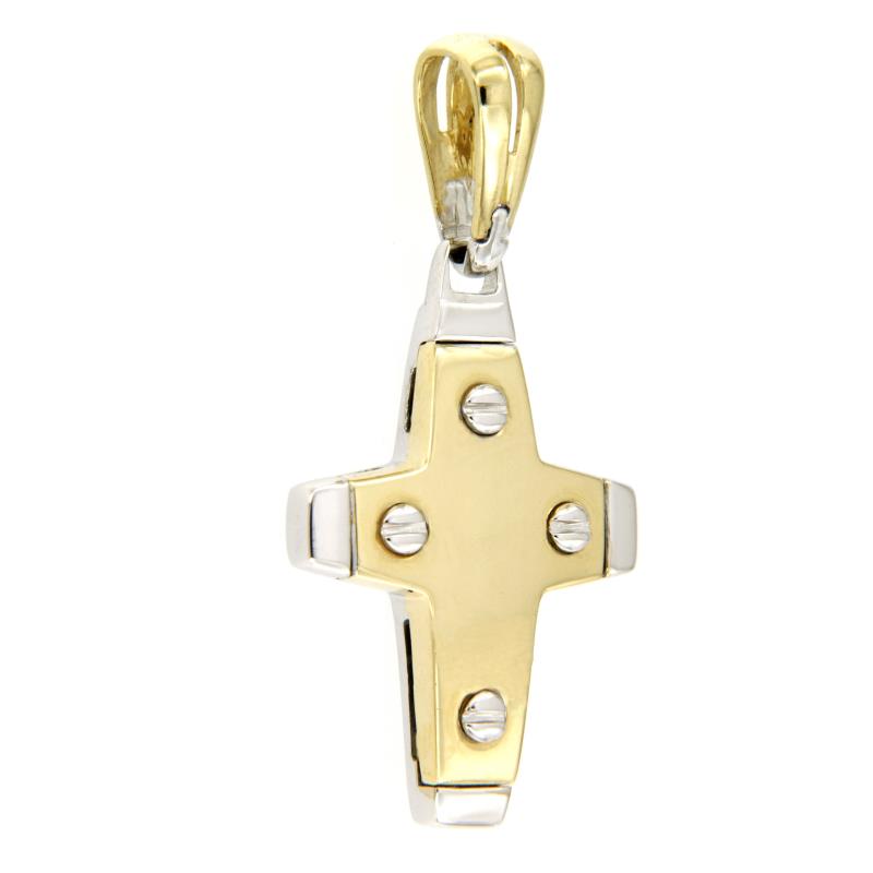 CHIMENTO - CIONDOLO - DUE ORI 750/1000 - CROCE - CHIMENTO
