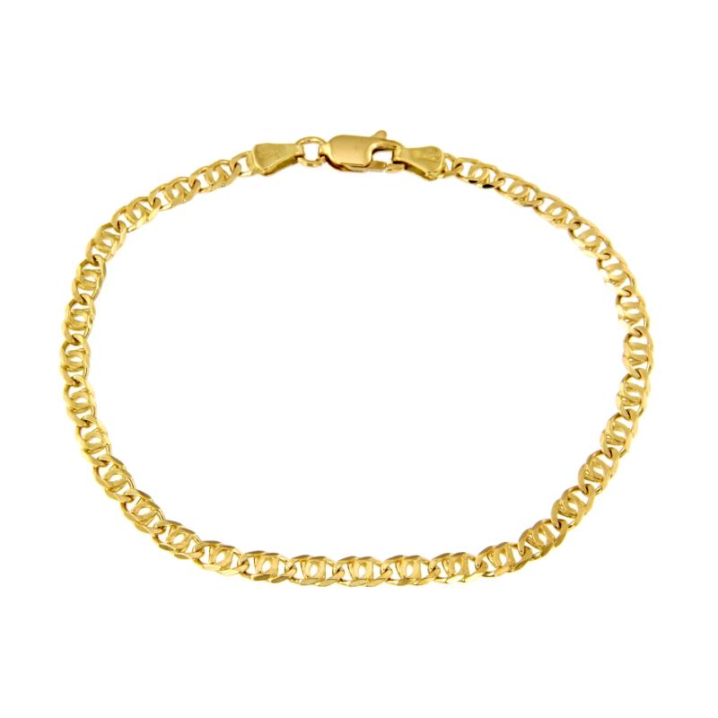 BRACCIALE ORO GIALLO 750/1000 MAGLIA GRUMETTA DOPPIA - CM 20,5 - 