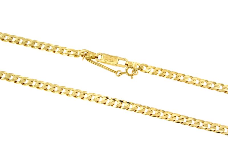 CATENA ORO GIALLO 750/1000 MAGLIA GRUMETTA CON CATENELLA DI SICUREZZA - CM 62 - 