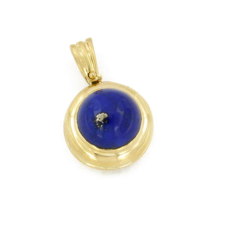 CIONDOLO ORO GIALLO 750/1000 CON SEMI-SFERE DI LAPIS - 