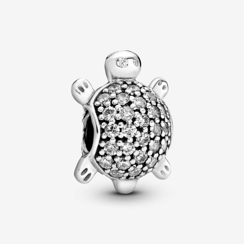 PANDORA - CHARMS - ARGENTO 925/1000 - MOD. TARTARUGA PAVÈ - PANDORA