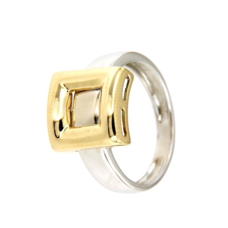 ANELLO DUE ORI 750/1000 - MIS. 16 - 