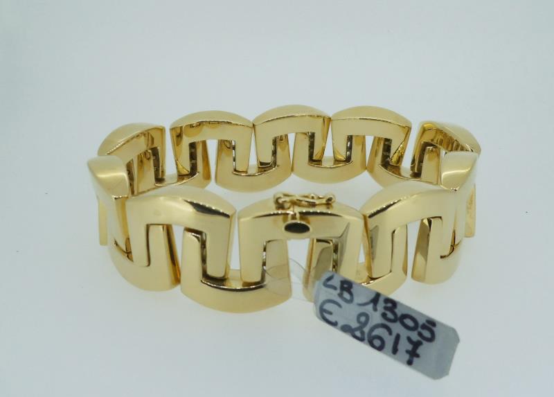 BRACCIALE ORO G. 750/1000 BOMBATO MOTIVO ALTERNATO  - 