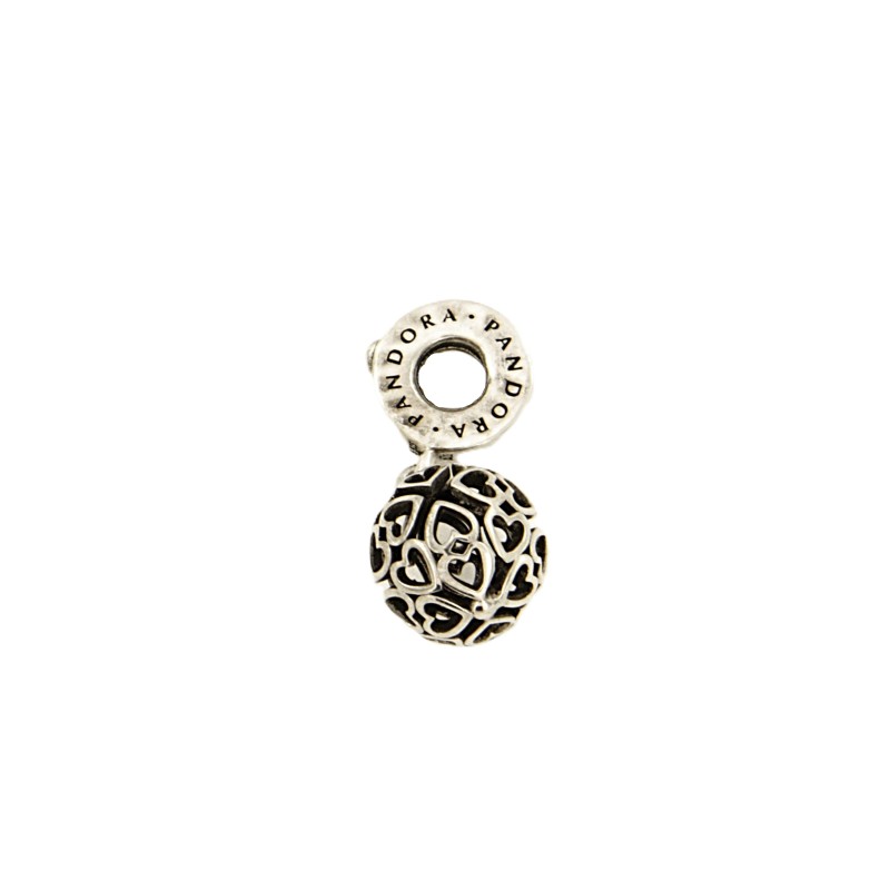 PANDORA - CHARM - ARGENTO 925/1000 - MOD. OPENWORK CUORI PENDENTE - PANDORA