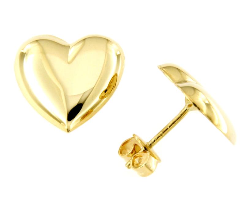 COPPIA ORECCHINI ORO GIALLO 750/1000 CUORI - 