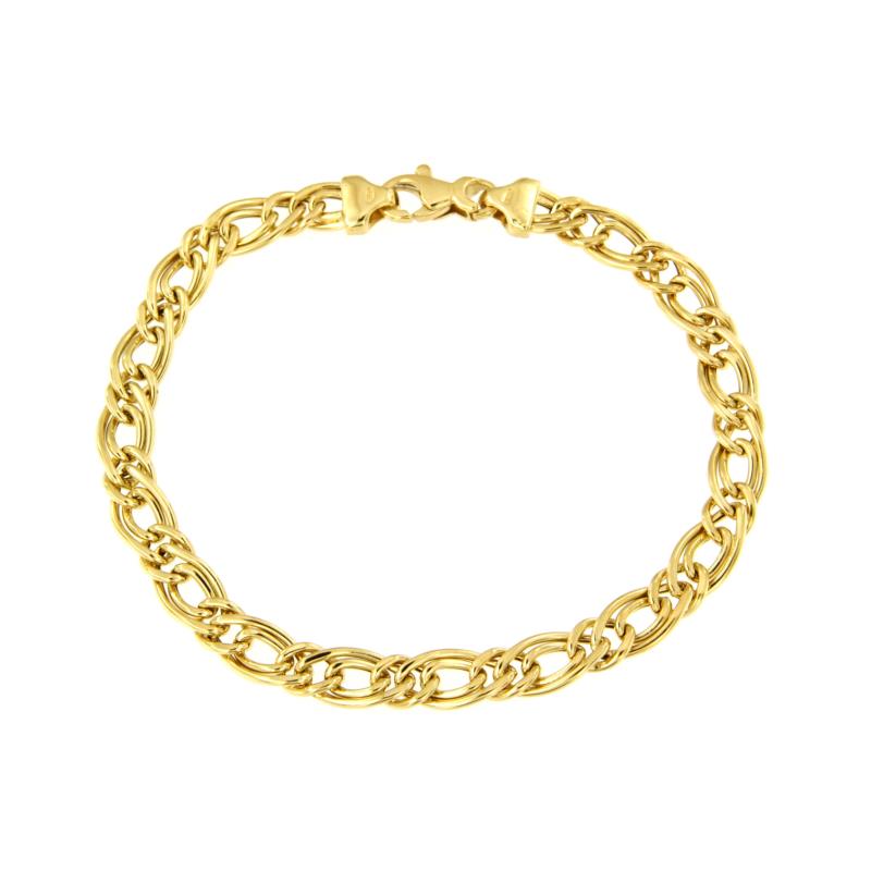 BRACCIALE ORO GIALLO 750/1000 MAGLIA TIPO GRUMETTA DOPPIA - CM 18.5 - 