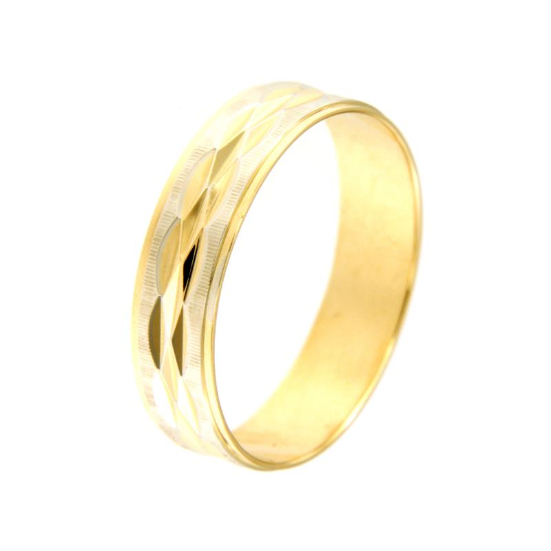 ANELLO ORO GIALLO 750/1000 FEDINA LAVORATA - MIS. 24 (NO MESSA A MISURA) - 
