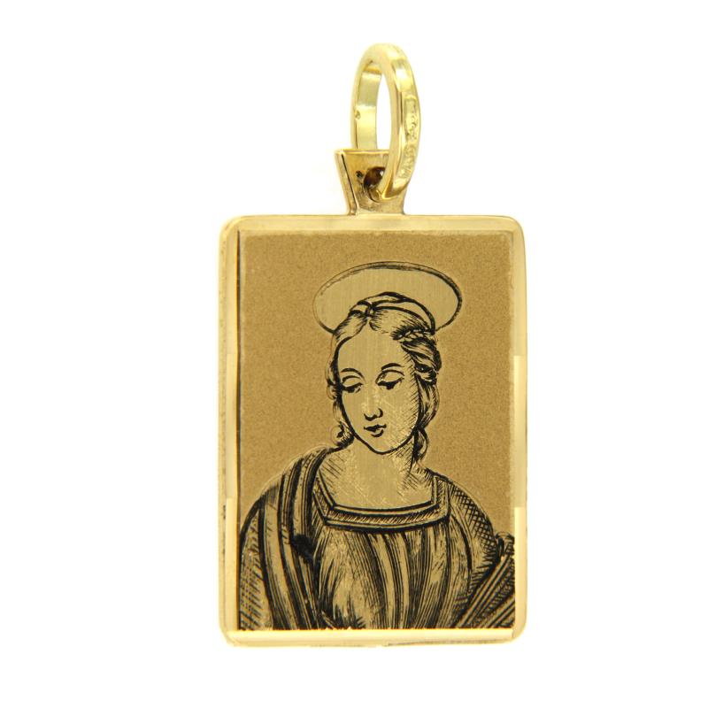 MEDAGLIETTA RELIGIOSA ORO GIALLO 750/1000 MADONNA - 