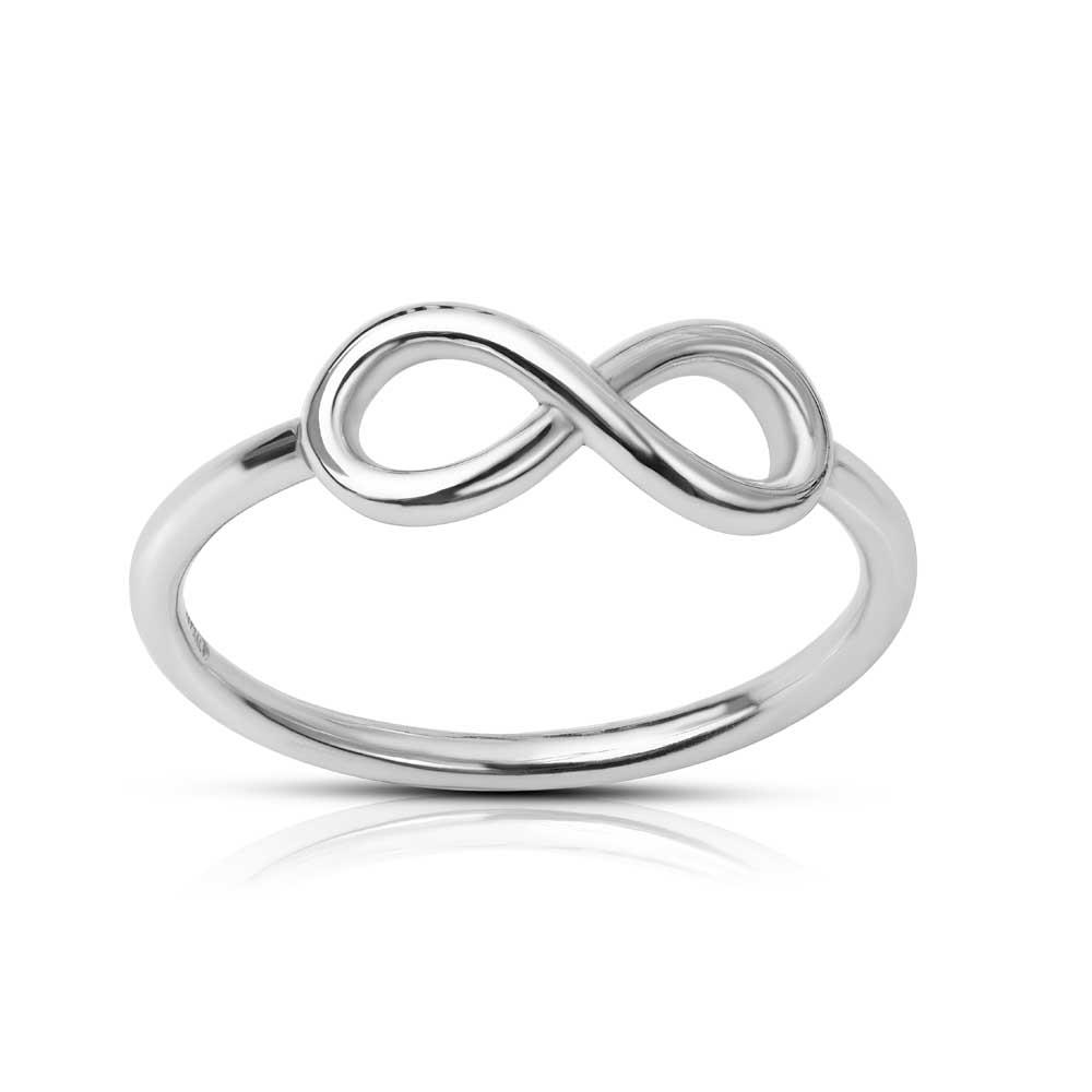 LUCE - ANELLO ORO BIANCO 375/1000 INFINITO MIS.10 - LAURENZA GIOIELLI