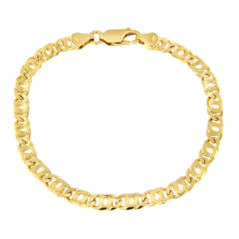 BRACCIALE ORO GIALLO 750/1000 MAGLIA GRUMETTA DOPPIA - CM 20 - 