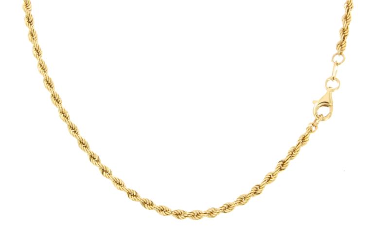 CATENINA ORO GIALLO 750/1000 MAGLIA TRECCIA - CM. 45.5 - 