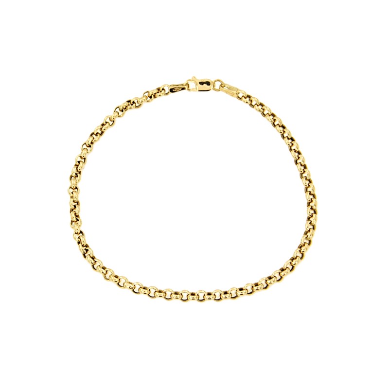 BRACCIALE ORO GIALLO 750/1000 MAGLIA ROL&Ograve; - CM. 19 - 