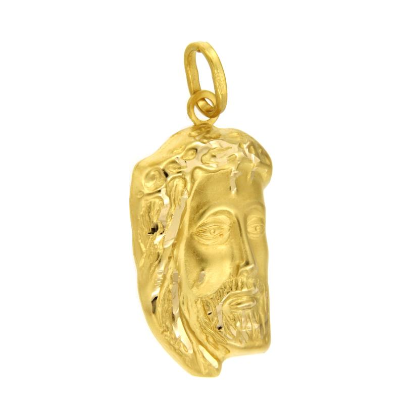 CIONDOLO ORO GIALLO 750/1000 VOLTO DI CRISTO - 