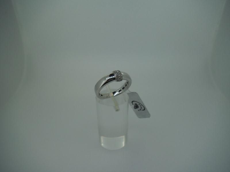 ANELLO FASCETTA CON 21 DIAMANTI DA 0.01CT CAD.ORO BIANCO 750/1000 - 