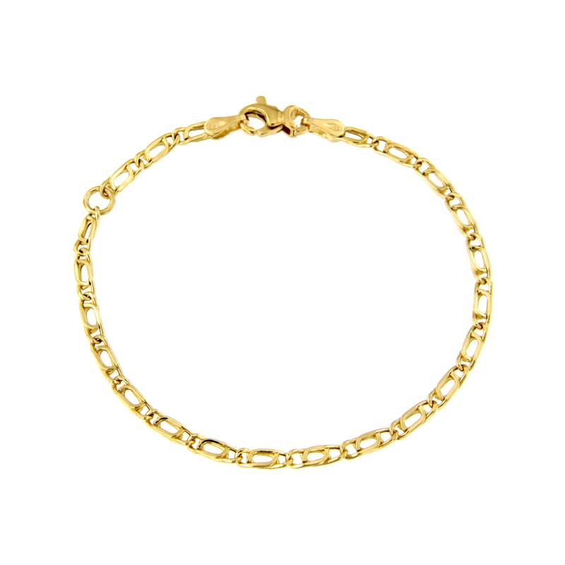 BRACCIALE ORO GIALLO 750/1000 MAGLIA GRUMETTA DOPPIA - CM 15 - 