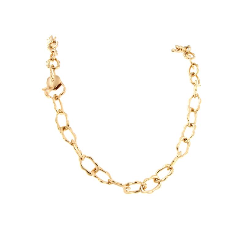 GIROCOLLO ORO ROSA 750/1000 MAGLIA TIPO FORZATINA - CM 45 - 