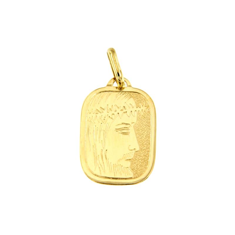 MEDAGLIETTA RELIGIOSA ORO GIALLO 750/1000 VOLTO DI CRISTO - 