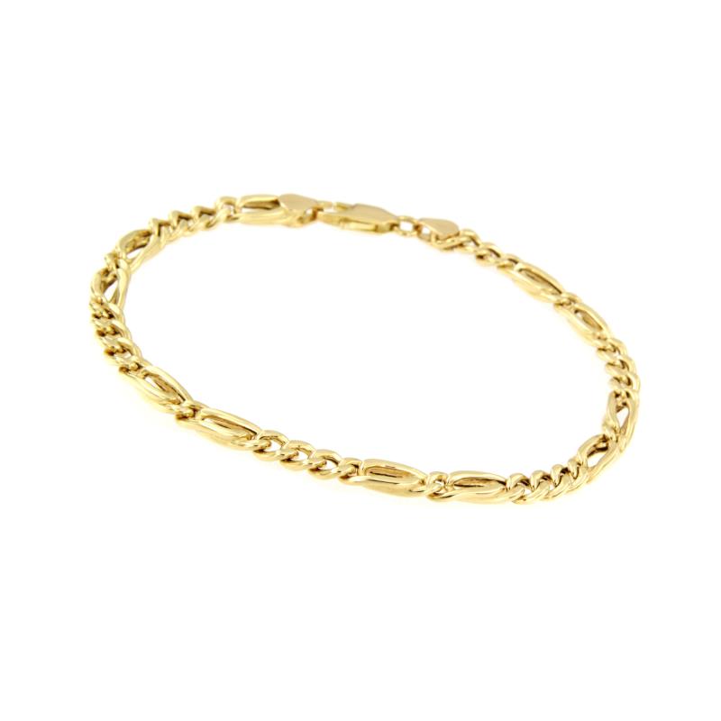 BRACCIALE ORO GIALLO 750/1000 MAGLIA 3+2 - CM.19 - 