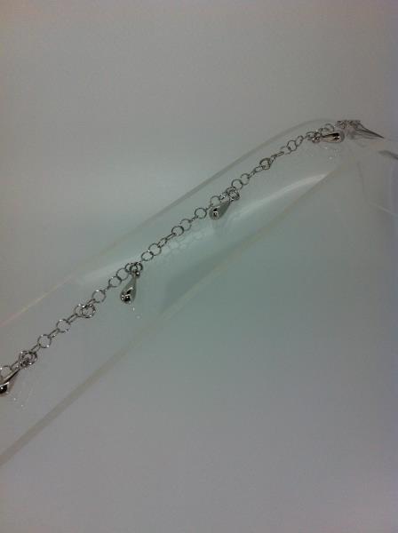 BRACCIALETTO  ORO BIANCO 750/1000 CON PENDENTI - 