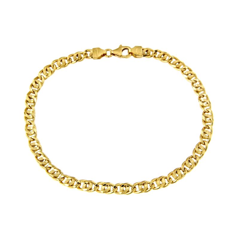 BRACCIALE ORO GIALLO 750/1000 MAGLIA GRUMETTA DOPPIA - CM 20 - 