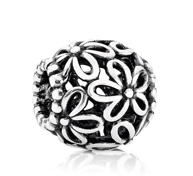 PANDORA - CHARM - ARGENTO 925/1000 - MOD. OPENWORK FIORI DI CAMPO - PANDORA