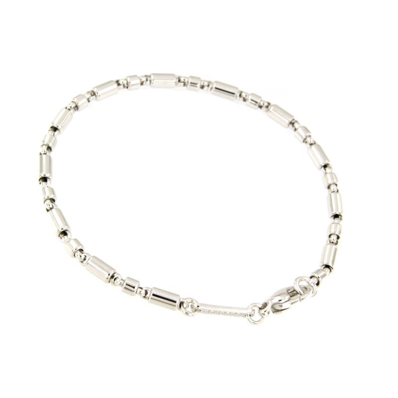 BRACCIALE ORO BIANCO 750/1000 MAGLIA A SEGMENTI - CM. 21 - 