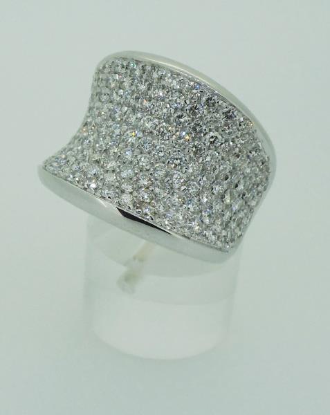 ANELLO ORO B. 750/1000 FASCIONE CON DIAMANTI DA 2 CT TOTG VS - 