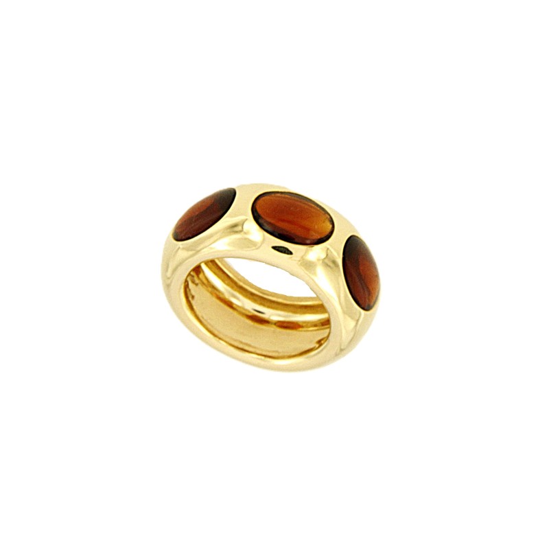 POMELLATO - ANELLO - ORO GIALLO 750/1000 - MOD. BISANZIO CON GRANATI - MIS. 12.5 (NO MESSA A MISURA) - POMELLATO