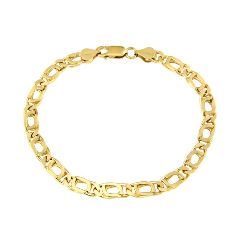 BRACCIALE ORO GIALLO 750/1000 MAGLIA GRUMETTA DOPPIA - CM 21,5 - 