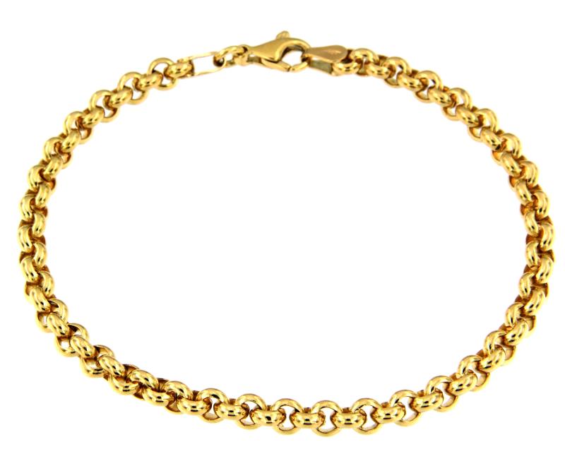 BRACCIALE ORO GIALLO 750/1000 MAGLIA ROLÒ - CM. 19,5 - 