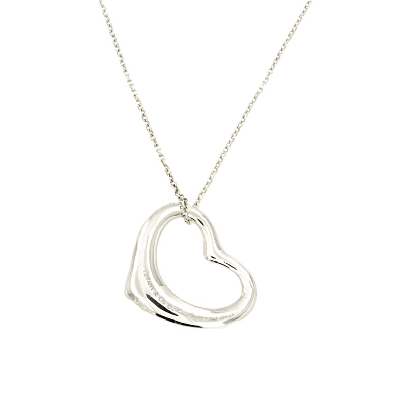 TIFFANY & CO -  CATENA CON PENDENTE - ARGENTO 925/1000 - MOD. CUORE COLLEZIONE ELSA PERETTI - CM 45.70 - 
