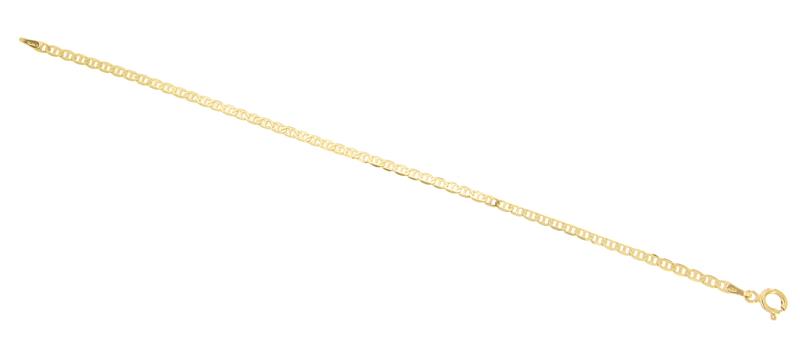 BRACCIALE ORO GIALLO 750/1000 MAGLIA GRUMETTA CON TRAVERSINO - CM. 20 - 
