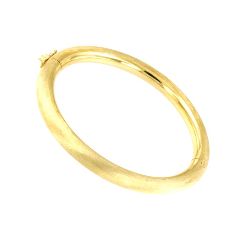 BRACCIALE ORO GIALLO 750/1000 SCHIAVA SATINATO - 