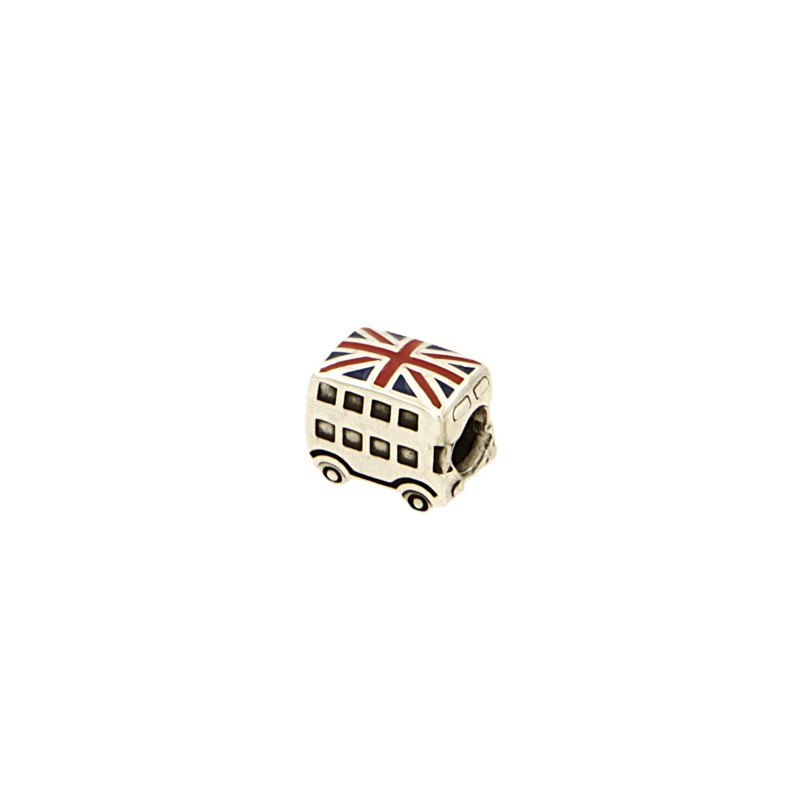 PANDORA - CHARM - ARGENTO 925/1000 - MOD. BUS LONDINESE CON BANDIERA - PANDORA