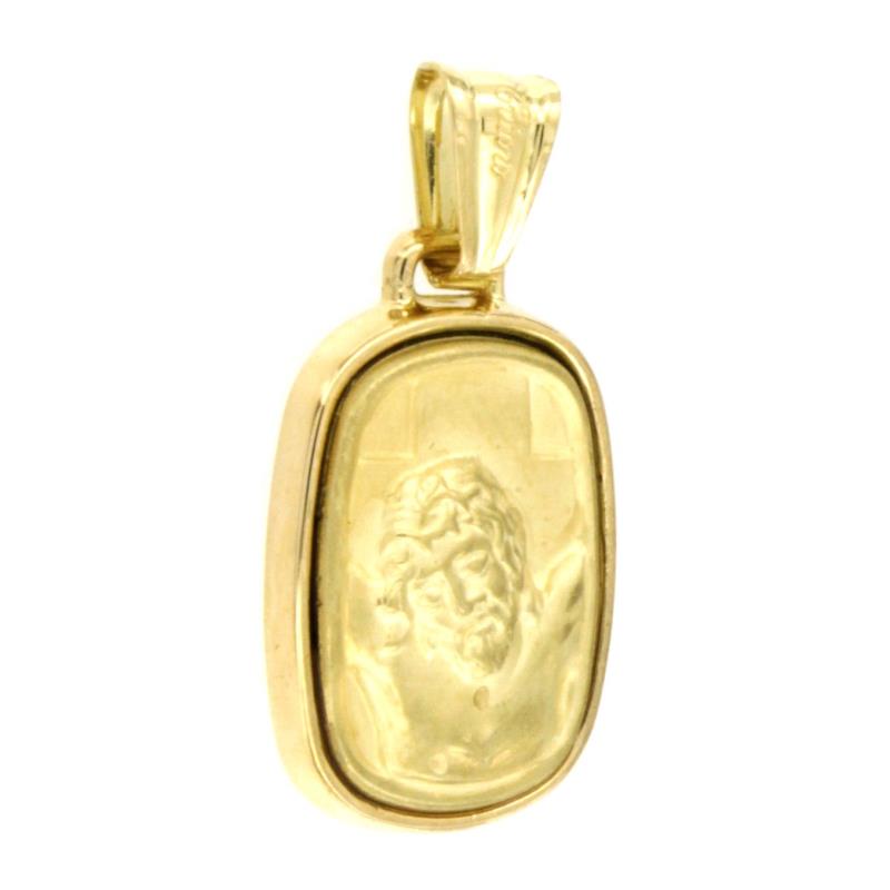 MEDAGLIETTA RELIGIOSA ORO GIALLO 750/1000 CRISTO - 