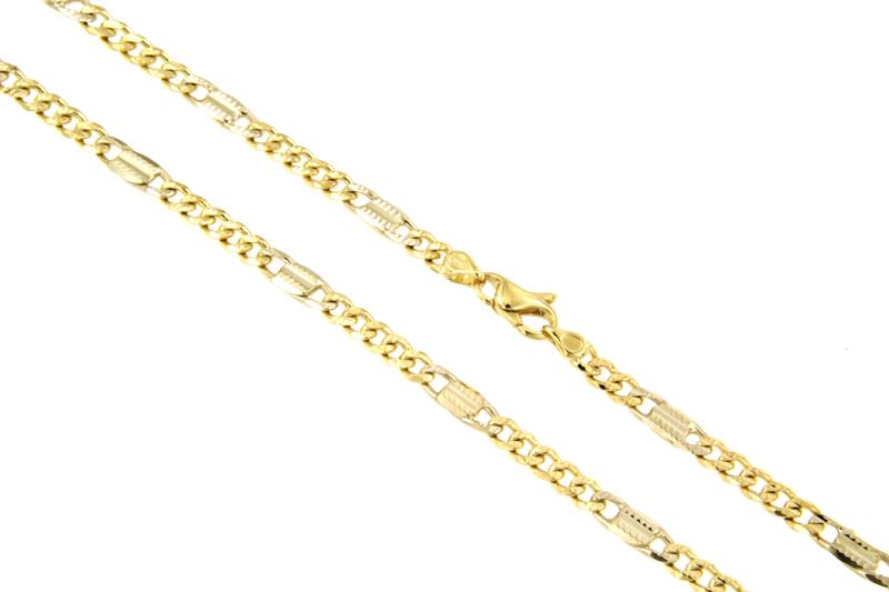 CATENA DUE ORI 750/1000 MAGLIA 5+1 - CM. 49 - 